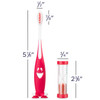 Brush'N Time Kids Toothbrush Kit with Timer | Color-coordinating timer is 2-1/4" tall.