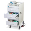 7126011 | The compact Compact Four-Drawer Locking Cart is perfectly sized to fit under counters, tables and desks to save space.