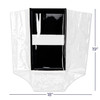 7095011 | Clear, industrial-grade vinyl grips chair and won't slide off. Cleans easily with surface disinfectant.