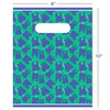 11098155 | Die-cut handles. Tough, biodegradable, white 2.0 mil plastic.