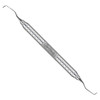7147515S | Hu-Friedy Gracey 11/12 Curette Satin Steel | Large-diameter Satin Steel handles with the familiar diamond knurl pattern provide an easy, comfortable grasp, while the light weight reduces hand fatigue.