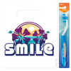 11098173 | Practicon 7 ¾ x 9 Tropical Smile Bags 100/Pack 100 | Die-cut handles. Tough, biodegradable, white 2.0 mil plastic. 100 per pack.