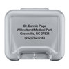 Personalized Metallic-tone Retainer Cases | Hold up to four lines of 26 spaces each in black ink.