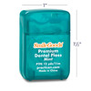 7045206P | Each pocket-sized dispenser holds 12 yards of high-quality PTFE floss. See-through plastic dispensers are color-coded by style and flavor.