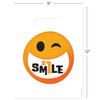 11098142 | 9 x 12 Number 1 Smile Bags 100/Pack | Die-cut handles. Tough, biodegradable, white 2.0 mil plastic. 100 per pack.