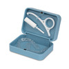 7158926 | Double-hinged, hard plastic case contains plain and 2X magnifying mirrors, aligner removal tool, aligner seating tool, and a roomy storage compartment.