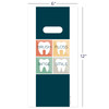 11098148 | Die-cut handles. Tough, white 2.8 mil plastic. 100 per pack.