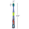 71016243 | Oral-B Spiderman Kids 3+ Toothbrushes Bulk Pack 72/Pack | Squared-off handle lets brush lie flat and keeps bristles off counter.