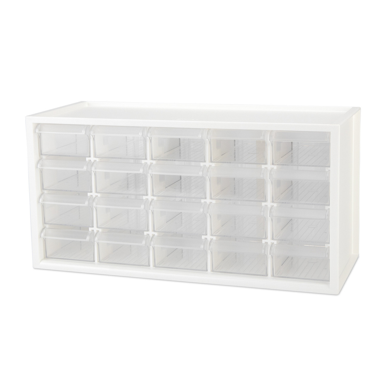 White 20-Drawer Benchtop Cabinet | Practicon Inc