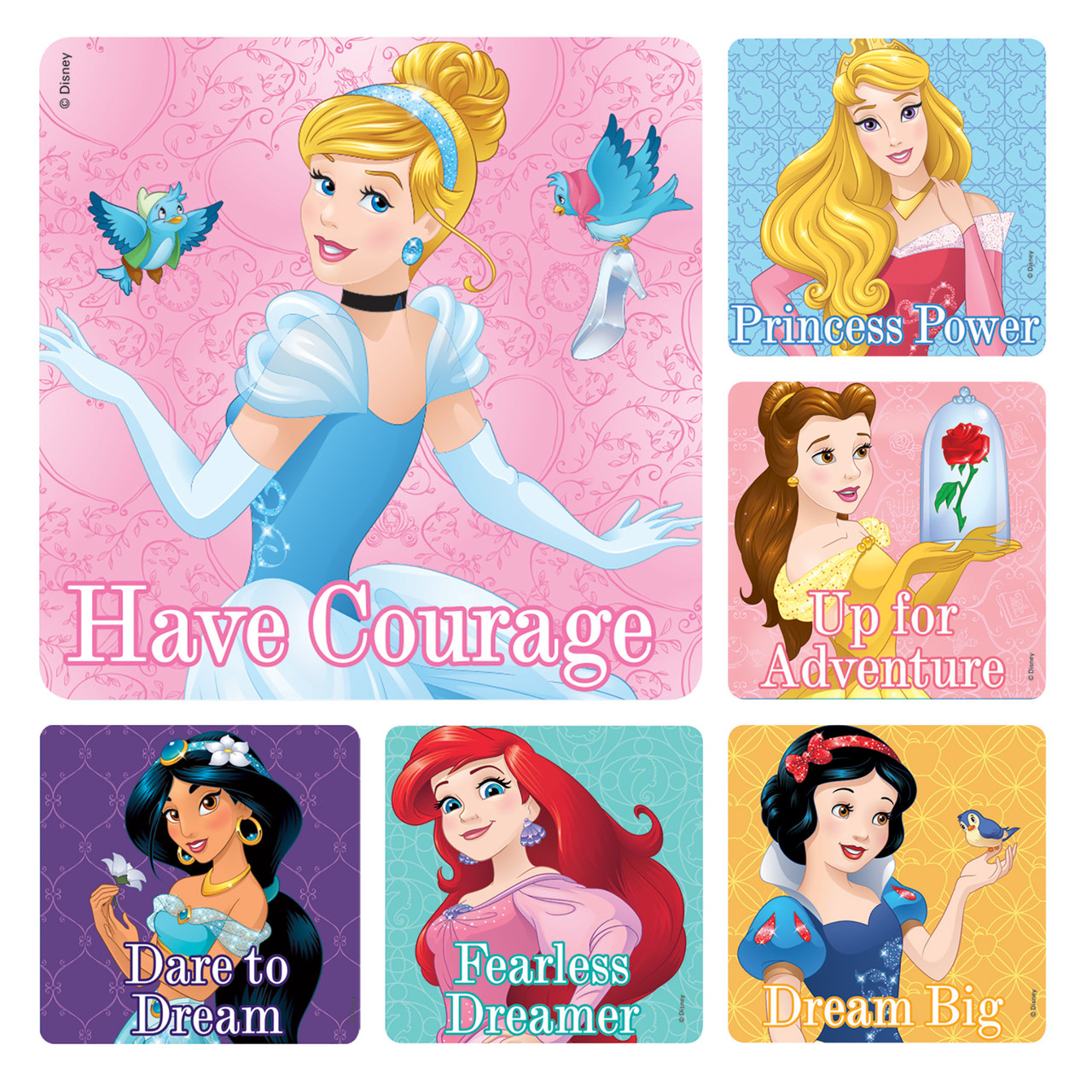 ディズニープリンセス　アメステロール Disney Princess Stickers 100/Roll | Practicon Inc