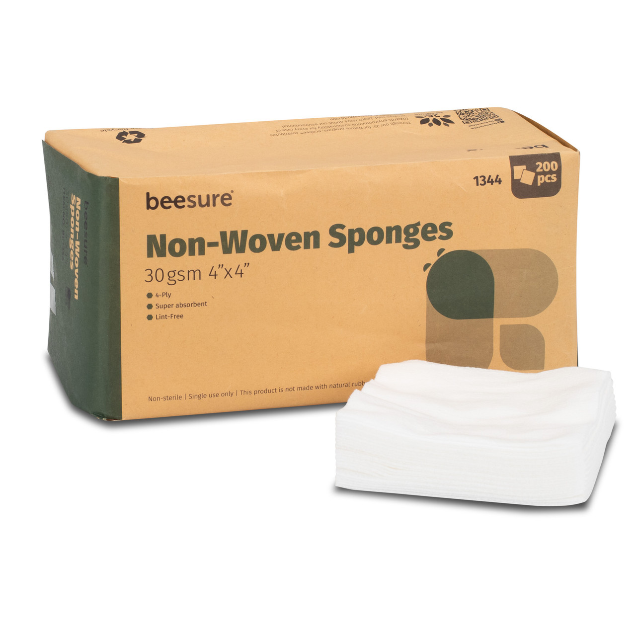 Beesure 4x4 Non-Woven Sponges 2000/Box | Practicon Inc