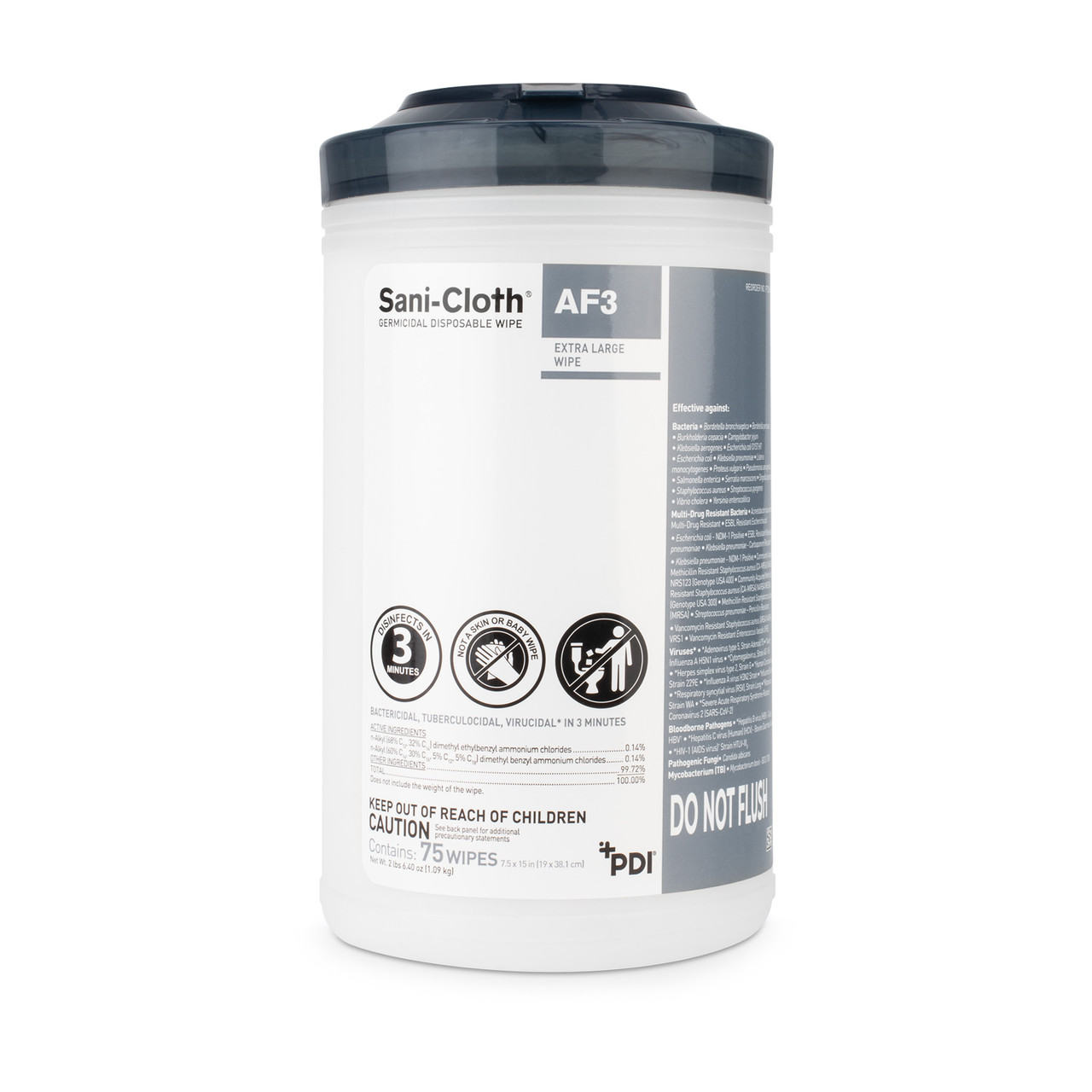 Extra-Large Sani-Cloth AF3 Wipes 75/Canister | Practicon Inc