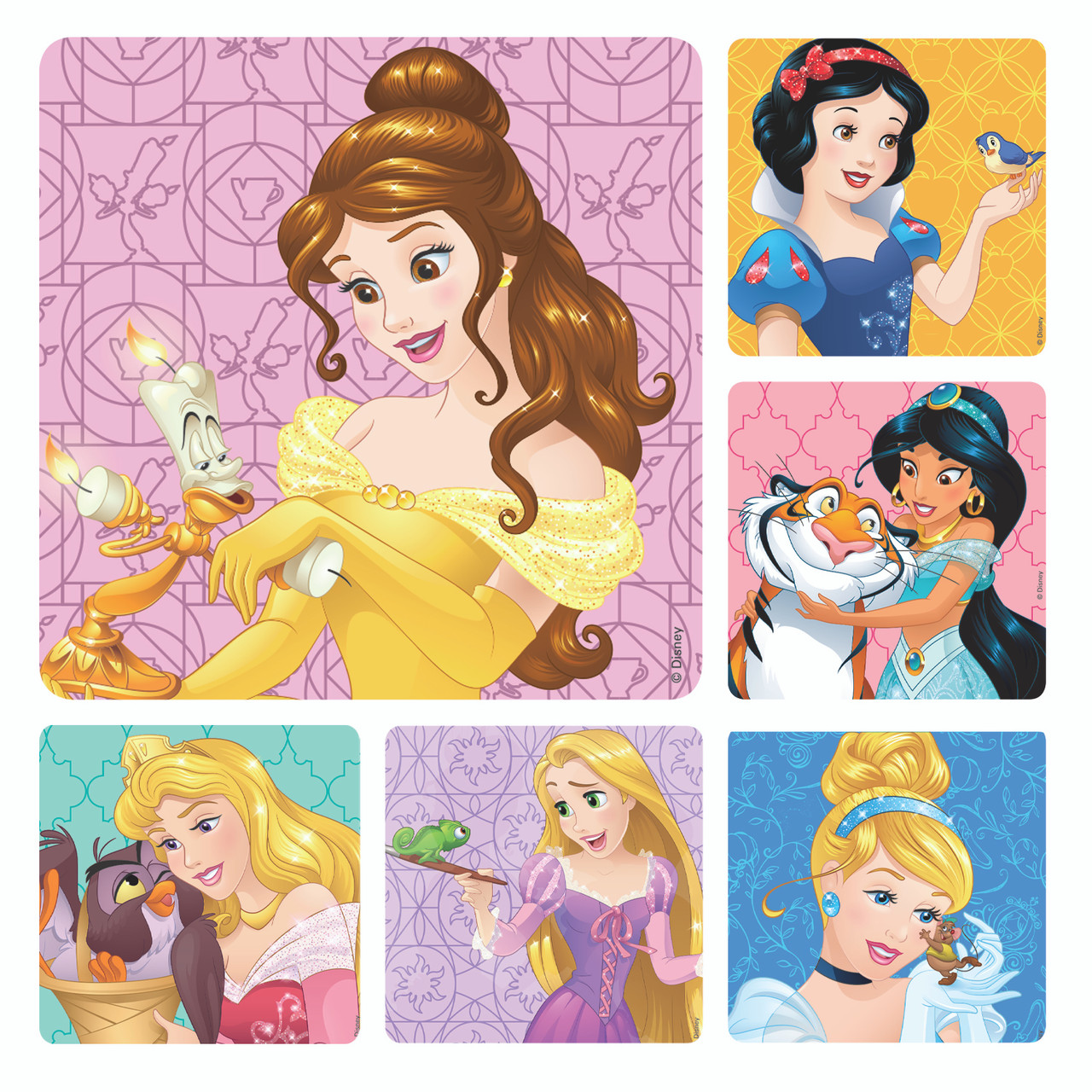 ディズニープリンセス　アメステロール Disney Princess Classic Stickers 100/Roll | Practicon Inc