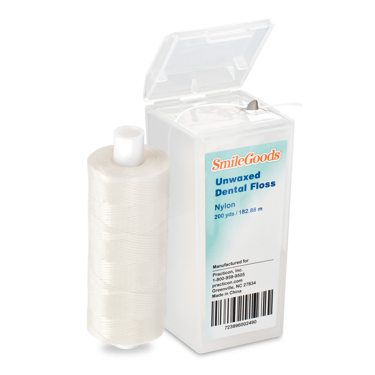SmileGoods Unwaxed Dental Floss Dispenser Spool | Practicon Inc