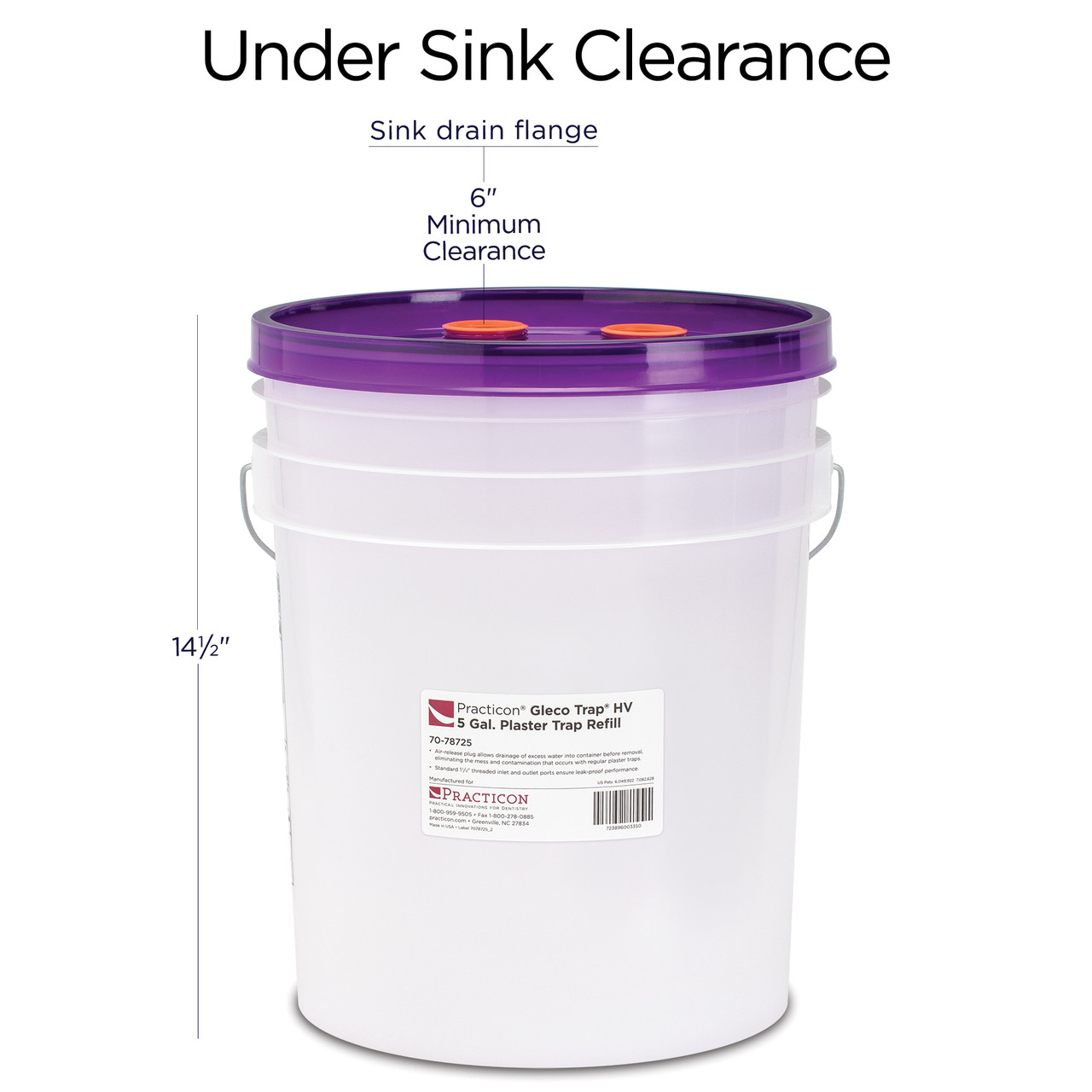 Gleco Trap® HV 5-Gallon Plaster Trap Refill | Practicon Inc