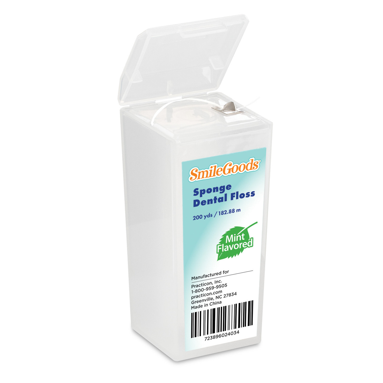 SmileGoods® Mint Sponge Dental Floss 200 yds. | Practicon