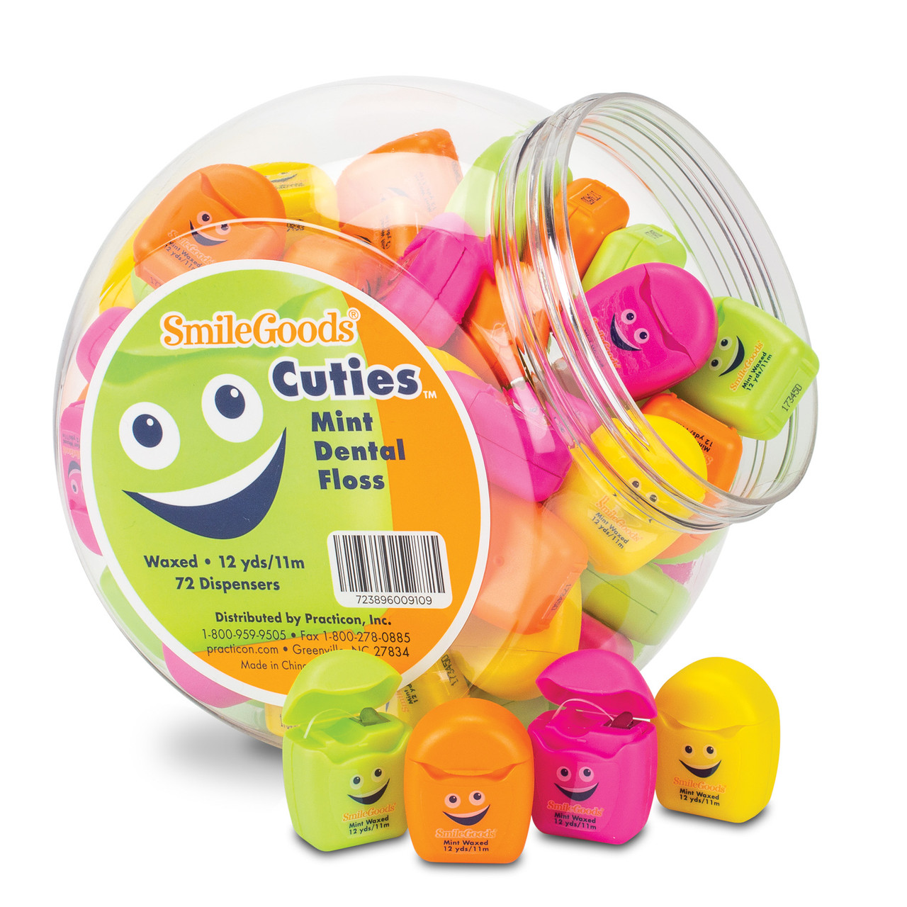 ♪新品未使用♪ 限定 Smiirl Counter 7digits /SNS SmileGoods Cuties Mint Dental Floss 72/Case | Practicon Inc
