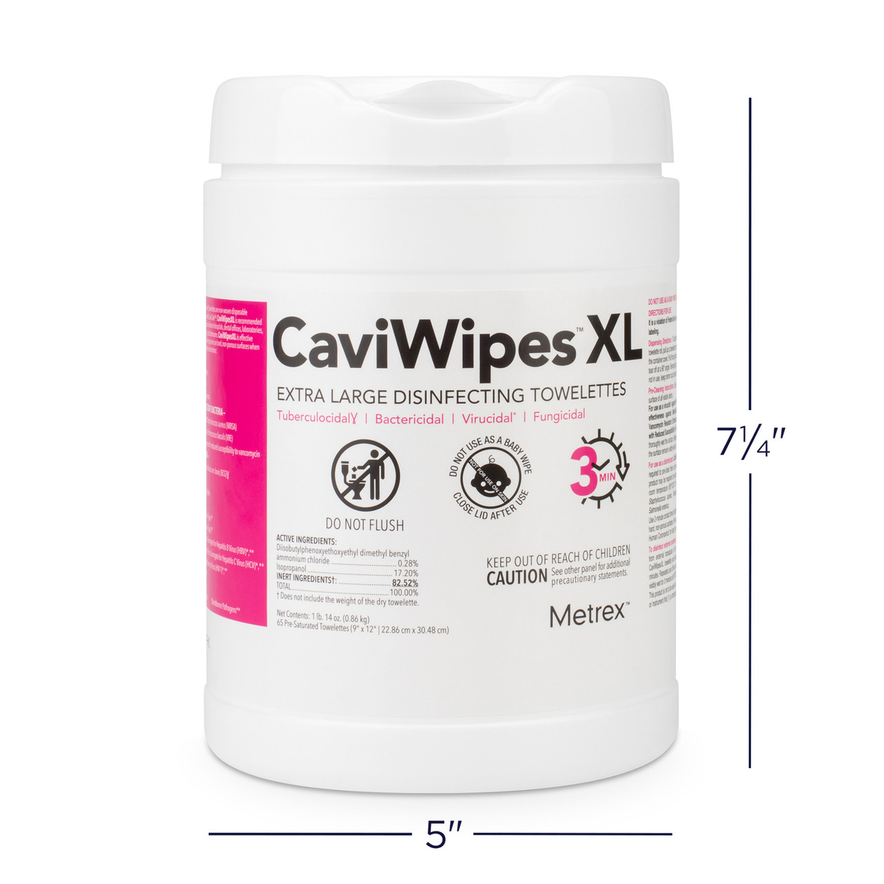 XL CaviWipes Towelettes 65/Canister | Practicon Inc