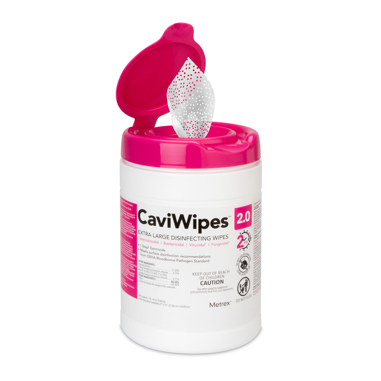XL CaviWipes 2.0 Towelettes 65/Canister | Practicon Inc