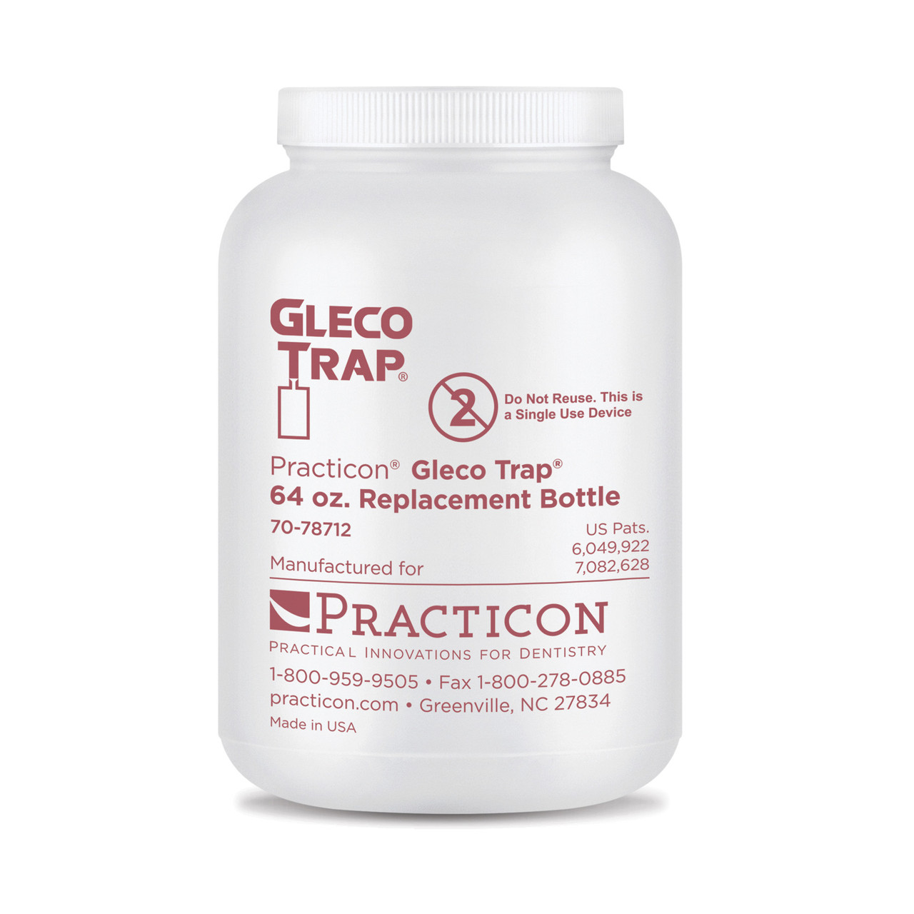 Gleco Trap System 64 oz. Replacement Bottles 6/Case | Practicon Inc