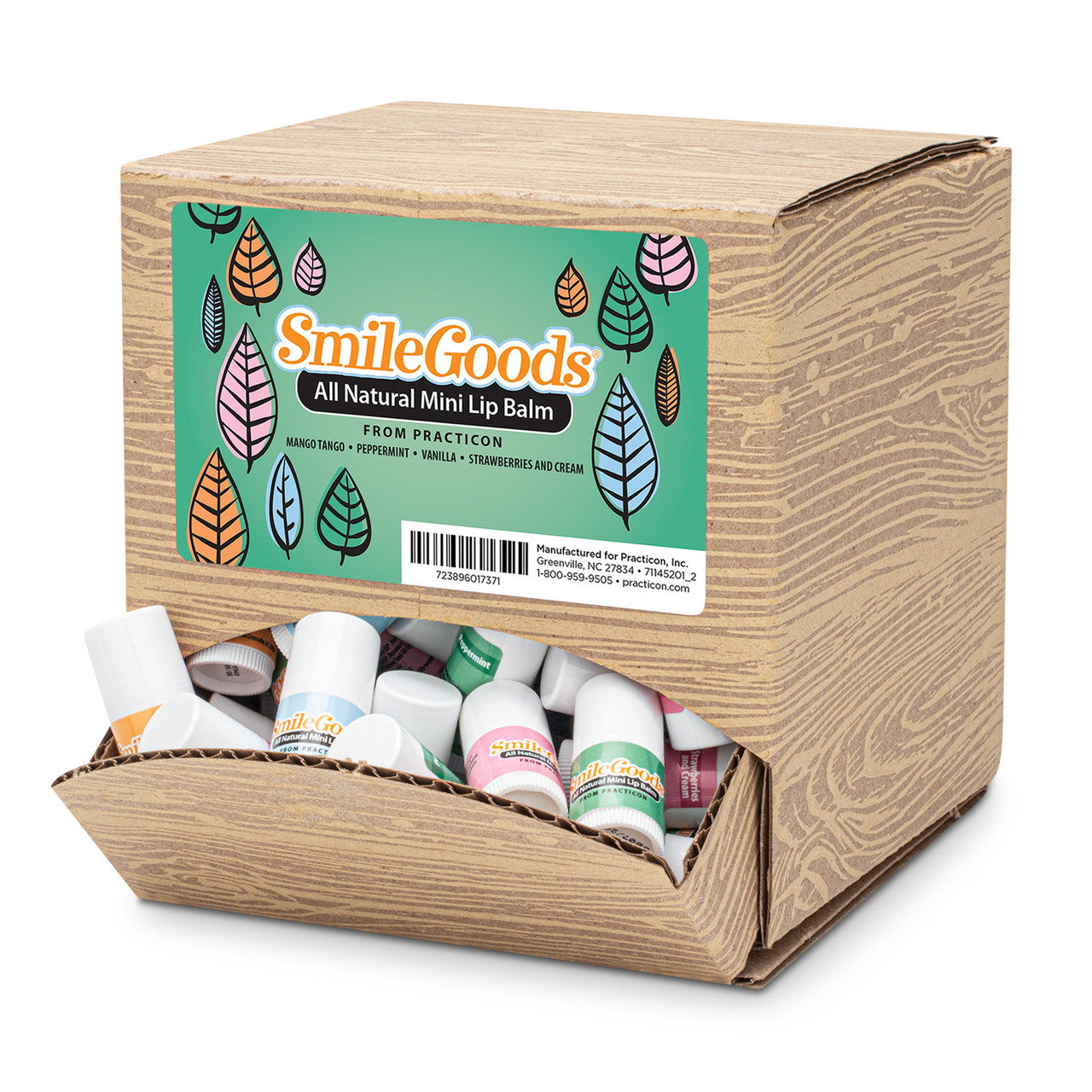 SmileGoods All Natural Mini Lip Balm 120/Pack | Practicon Inc
