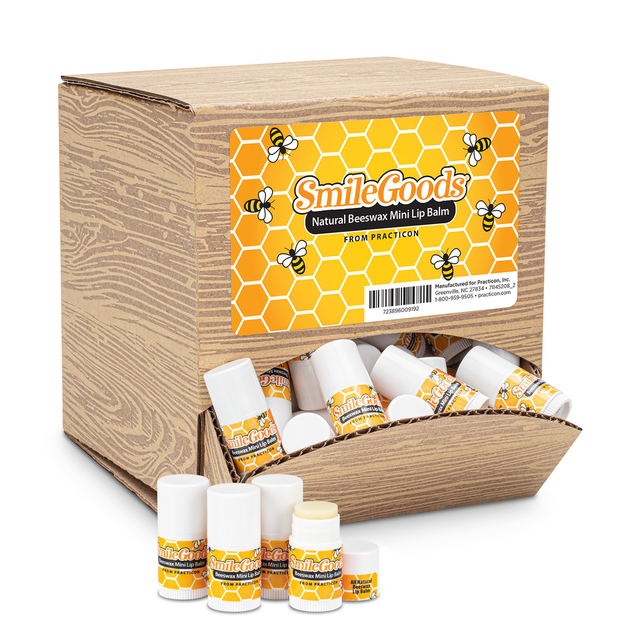 SmileGoods® Natural Beeswax Mini Lip Balms 120/Pack