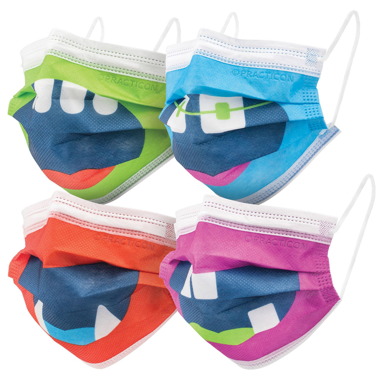 Giggle Monster Level 3 Face Masks 48/Box | Practicon Inc