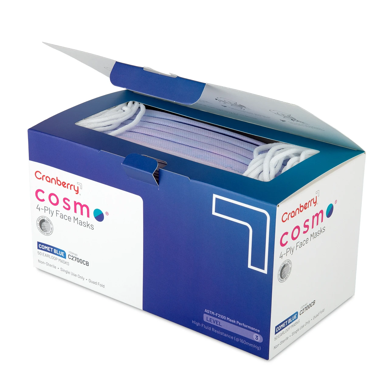 パック・フェイスマスク cosmocosmo Cranberry COSMO Level 3 Face Masks 50/Box | Practicon Inc