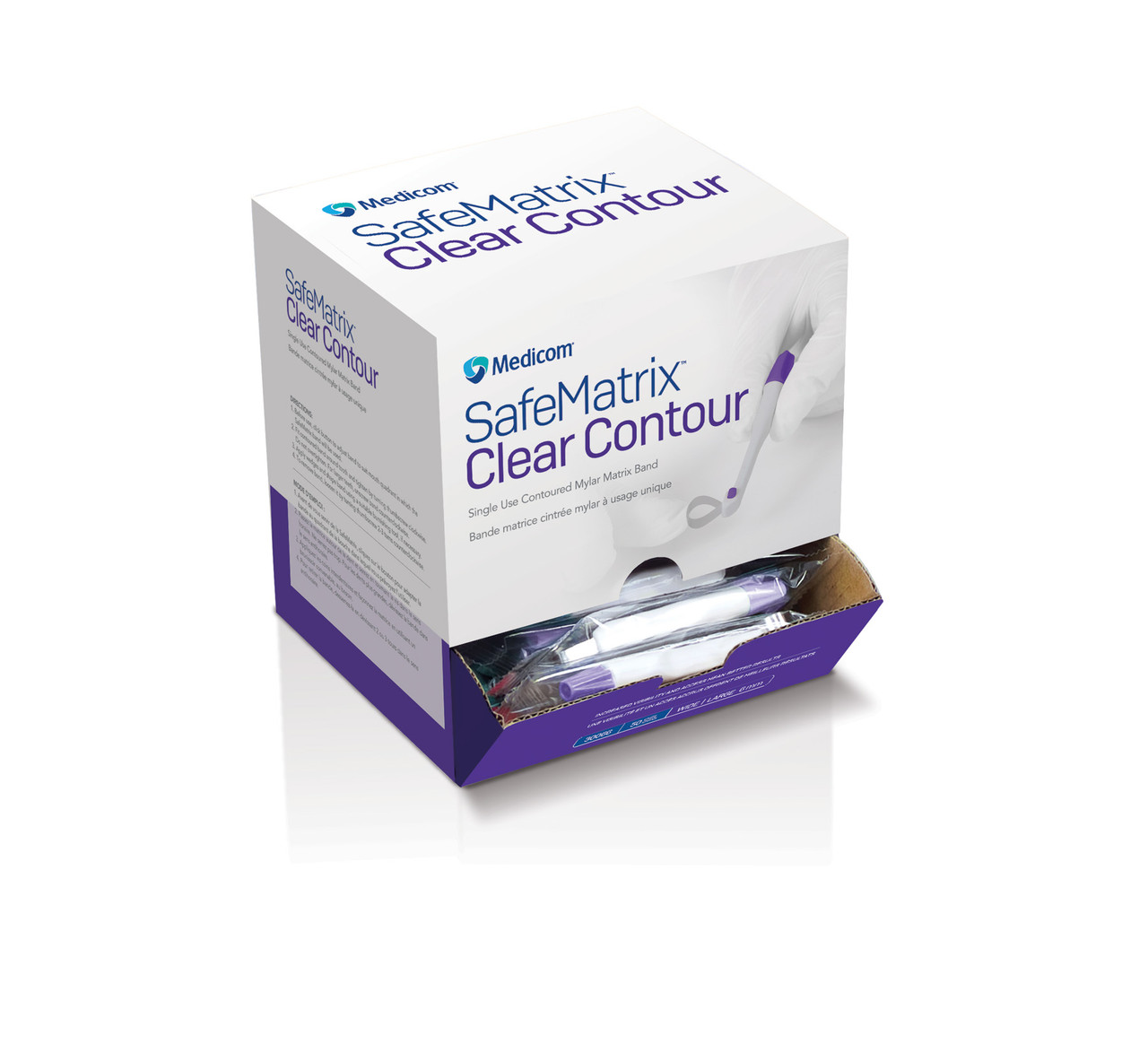 SafeMatrix Clear Contour Single-Use Matrix Bands 50/Box