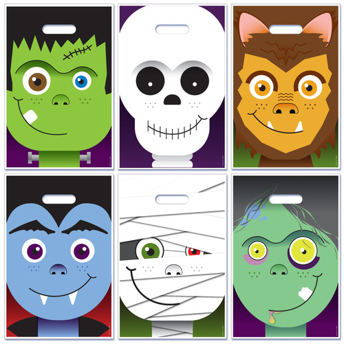 11 x 17 Halloween Character Treat Bags 72/Pack
