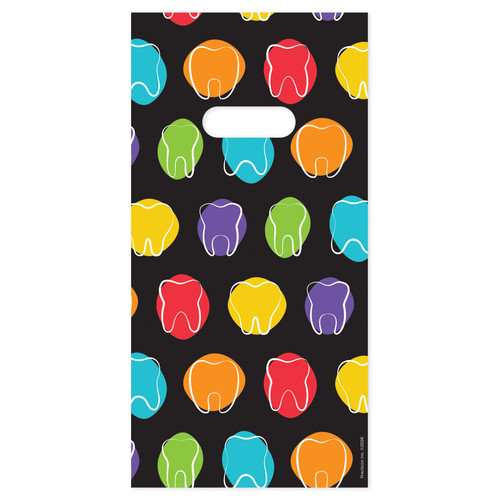 11098198 | Die-cut handles. Tough 2.8 mil plastic.