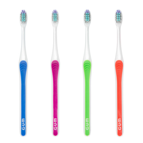 GUM® Bright Care™ Subcompact Toothbrushes 12/Pack