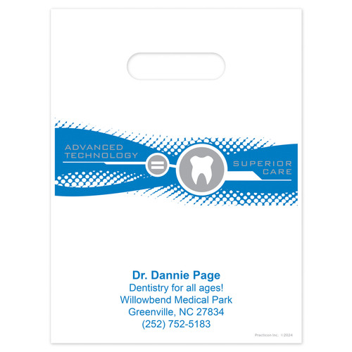 Practicon 9 x 12 Superior Care Personalized Bags 1000/Pack 1021704