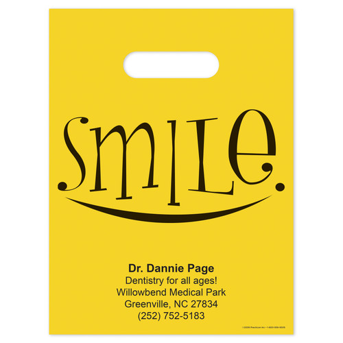 Practicon 9 x 12 Big Smile Personalized Bags 1000/Pack 10217121