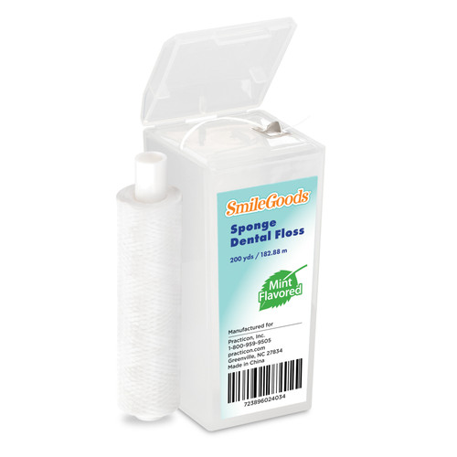 70452107 | SmileGoods® Mint Sponge Dental Floss 200 yds.