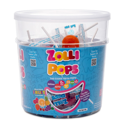 Zollipops® Original Assorted Hex-Shaped Canister | Practicon Inc