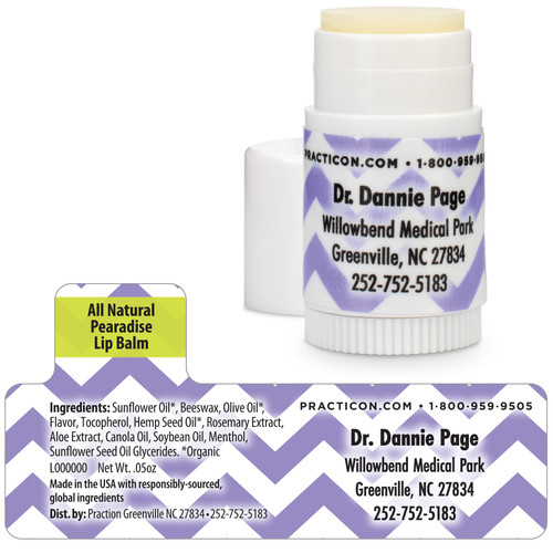 112011 | Personalized mini lip balms bring soothing comfort while promoting your practice.