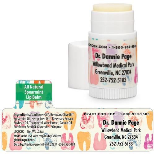 Personalized Molar Stamps Mini Lip Balms  250/Case