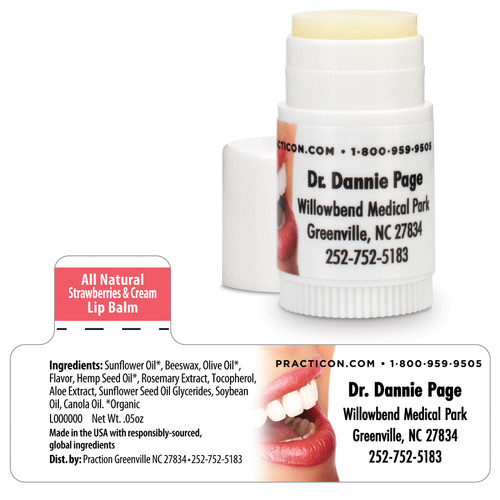 112016 | All-natural Personalized Mini Lip Balms please your patients and promote your practice.