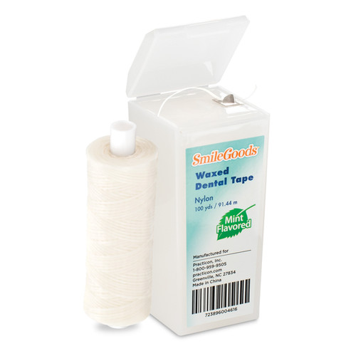 SmileGoods® Mint Waxed Dental Tape Dispenser Spool 100 yds.