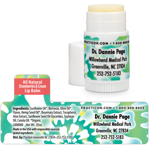 Personalized Tooth Spiral B Mini Lip Balms  250/Case