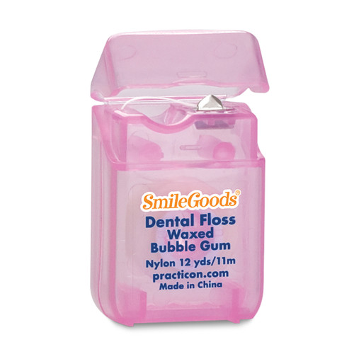 SmileGoods® Bubble Gum Waxed Dental Floss 12 yds. 72/Case