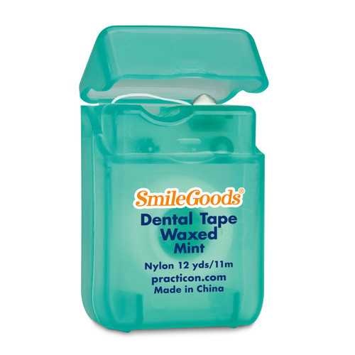 7045208 | SmileGoods® Mint Waxed Dental Tape 12 yds. 72/Case