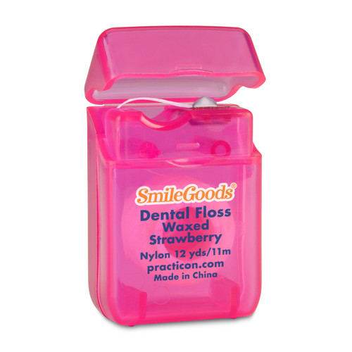 7045209 | SmileGoods® Strawberry Waxed Dental Floss 12 yds. 72/Case