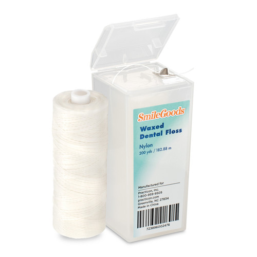 SmileGoods® Plain Waxed Dental Floss Dispenser Spool 200 yds