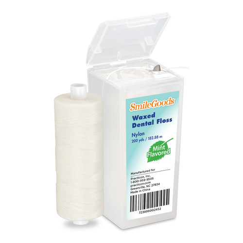 SmileGoods® Mint Sponge Dental Floss 200 yds. | Practicon