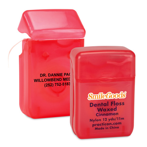 SmileGoods® Personalized Cinnamon Waxed Dental Floss 12 yds.