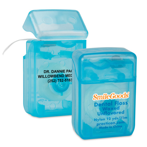 SmileGoods® Personalized Waxed Dental Floss 12 yds. 72/Case