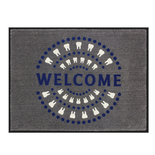 Practicon 2-Color 4' x 3' Horizontal Mat 6049817 | Molar welcome floor mat design.