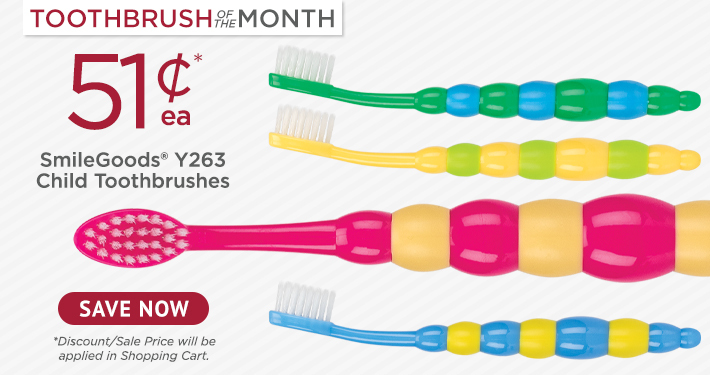 Toothbrush of the Month: SmileGoods® Y263 Child Toothbrushes 72/Box